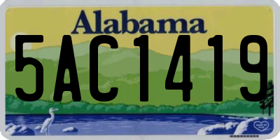 AL license plate 5AC1419