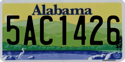 AL license plate 5AC1426