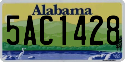 AL license plate 5AC1428