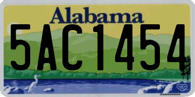AL license plate 5AC1454