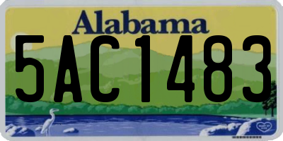 AL license plate 5AC1483