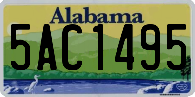 AL license plate 5AC1495