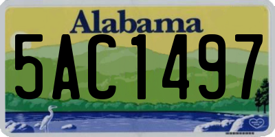 AL license plate 5AC1497