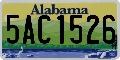 AL license plate 5AC1526