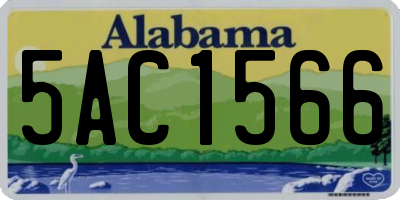 AL license plate 5AC1566