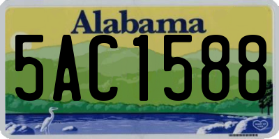 AL license plate 5AC1588