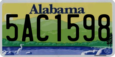 AL license plate 5AC1598