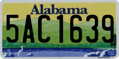 AL license plate 5AC1639