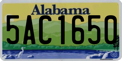 AL license plate 5AC1650