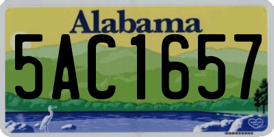 AL license plate 5AC1657