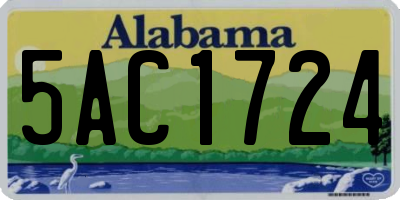 AL license plate 5AC1724