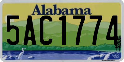 AL license plate 5AC1774