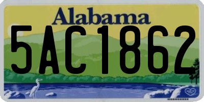 AL license plate 5AC1862