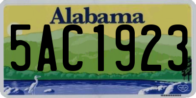 AL license plate 5AC1923