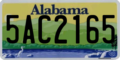 AL license plate 5AC2165