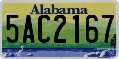 AL license plate 5AC2167