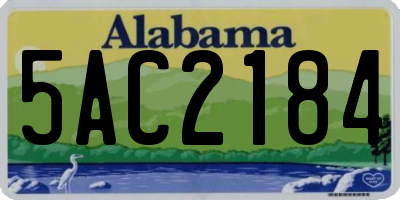 AL license plate 5AC2184