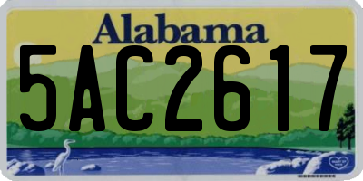 AL license plate 5AC2617