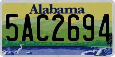 AL license plate 5AC2694