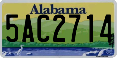 AL license plate 5AC2714