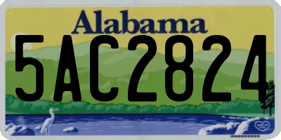 AL license plate 5AC2824