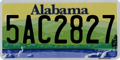 AL license plate 5AC2827