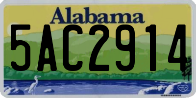 AL license plate 5AC2914