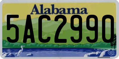AL license plate 5AC2990