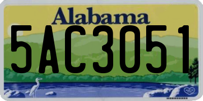 AL license plate 5AC3051