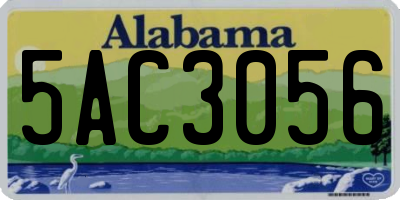 AL license plate 5AC3056