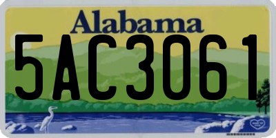 AL license plate 5AC3061