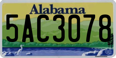 AL license plate 5AC3078