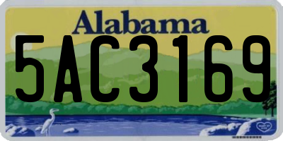 AL license plate 5AC3169