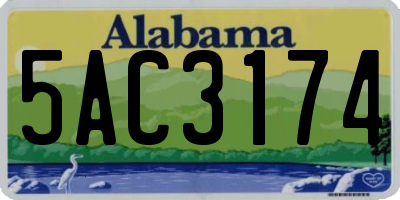 AL license plate 5AC3174