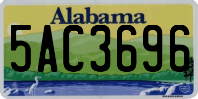 AL license plate 5AC3696