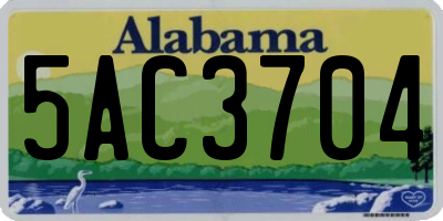 AL license plate 5AC3704