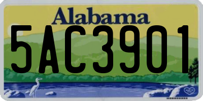 AL license plate 5AC3901
