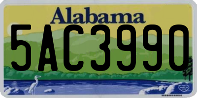 AL license plate 5AC3990