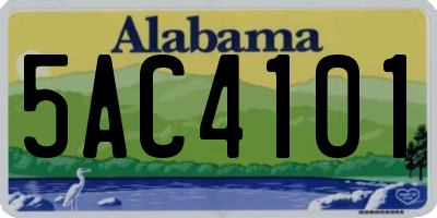 AL license plate 5AC4101