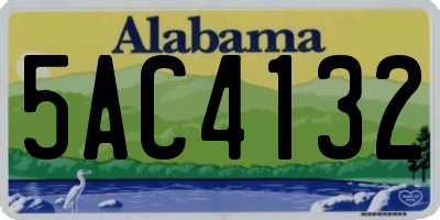 AL license plate 5AC4132
