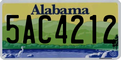 AL license plate 5AC4212