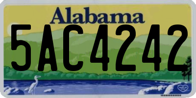 AL license plate 5AC4242