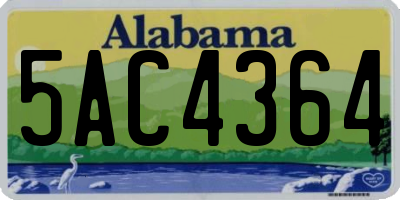 AL license plate 5AC4364