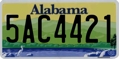 AL license plate 5AC4421