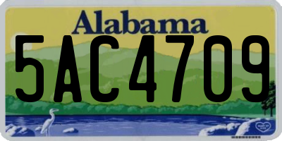 AL license plate 5AC4709