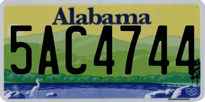 AL license plate 5AC4744