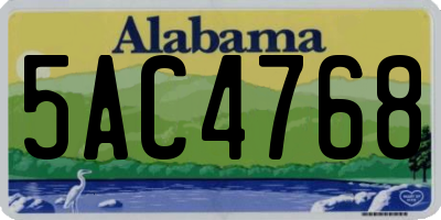 AL license plate 5AC4768