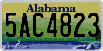 AL license plate 5AC4823