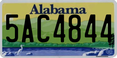 AL license plate 5AC4844