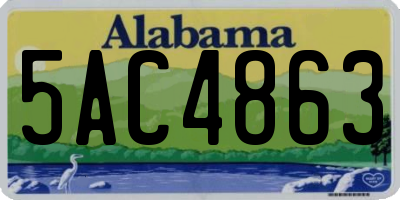 AL license plate 5AC4863